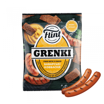 Гренки со вкусом баварских колбасок, 70г "Flint"